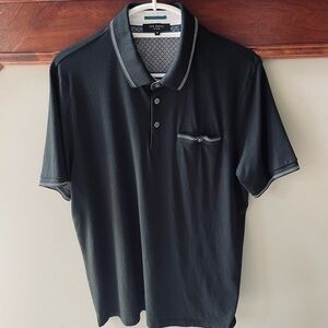 Ted Baker London Men's Black Soft Short Sleeve Pocket Polo Shirt Size 5 UK M US